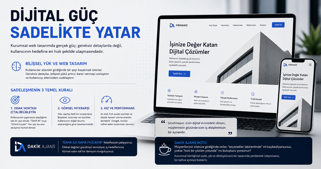 Dijitalde Sadeleşme: Neden "Karmaşık" Tasarımlar Müşteri Kaybettirir?